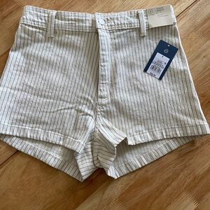 Striped White Shorts